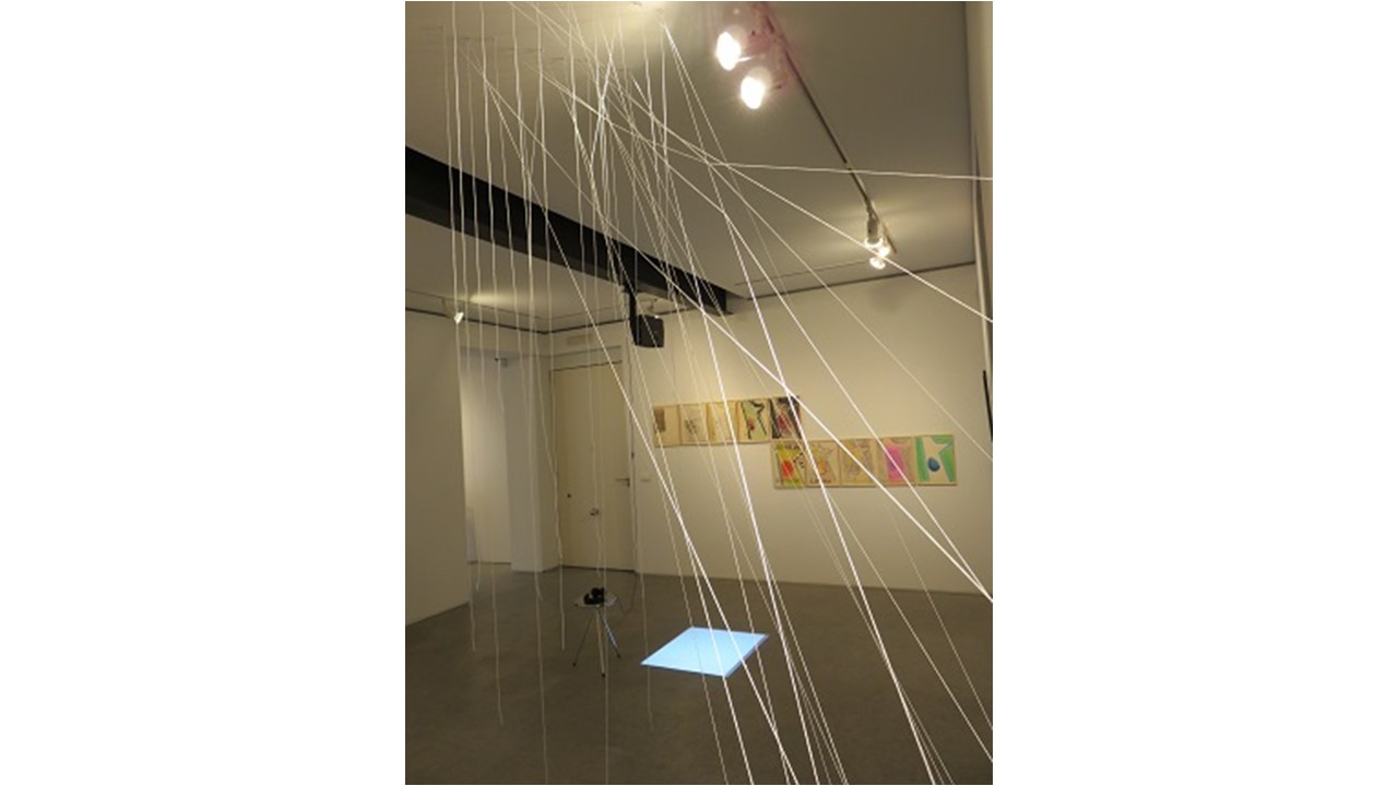 Vista de la exposición "Felipe Ehrenberg  67'  //  15'" en Galería Freijo en 2015.