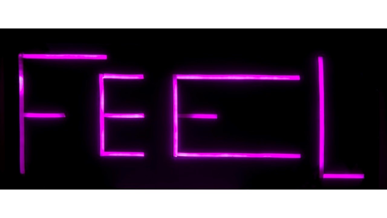 FEEL. 2016. Mini Led Neon Flex sobre plancha de acero. 31,8 x 74 x 3 cm. Ed. 1/5. Galería Freijo, 2016.