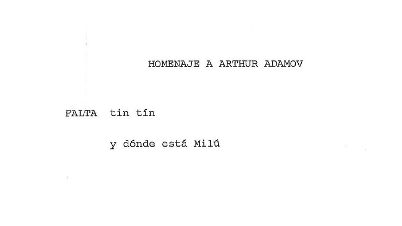 "Tribute to Arthur Adamov." Original document.