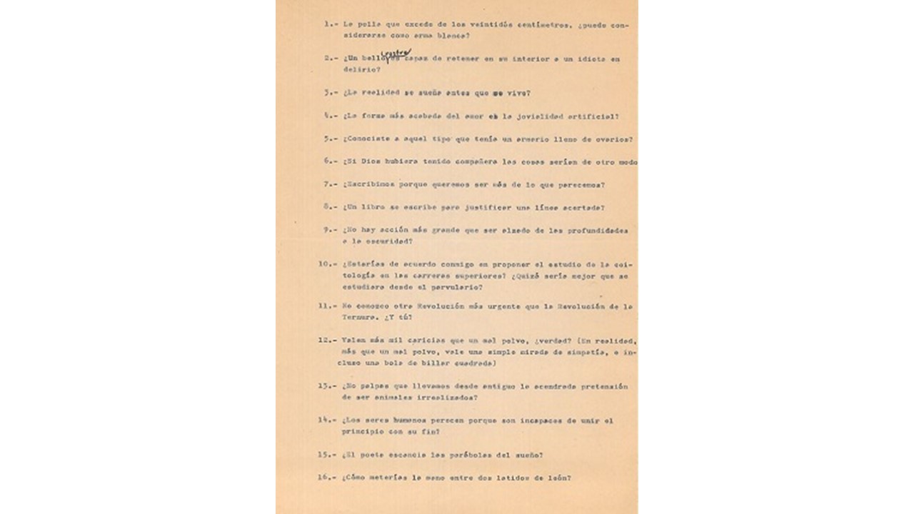 "Autointerview", 16 questions. Original document.