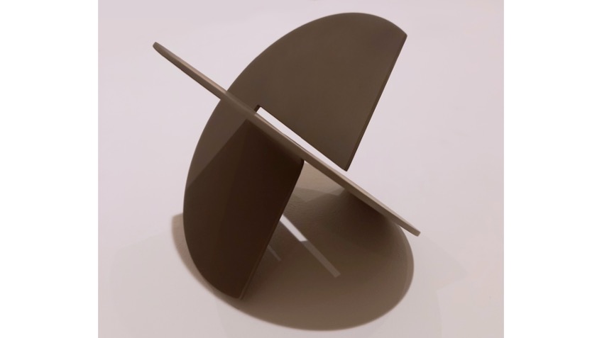 "Vaivén 4", 2017. Stainless steel. Diameter: 24 cm. Freijo Gallery, 2023.