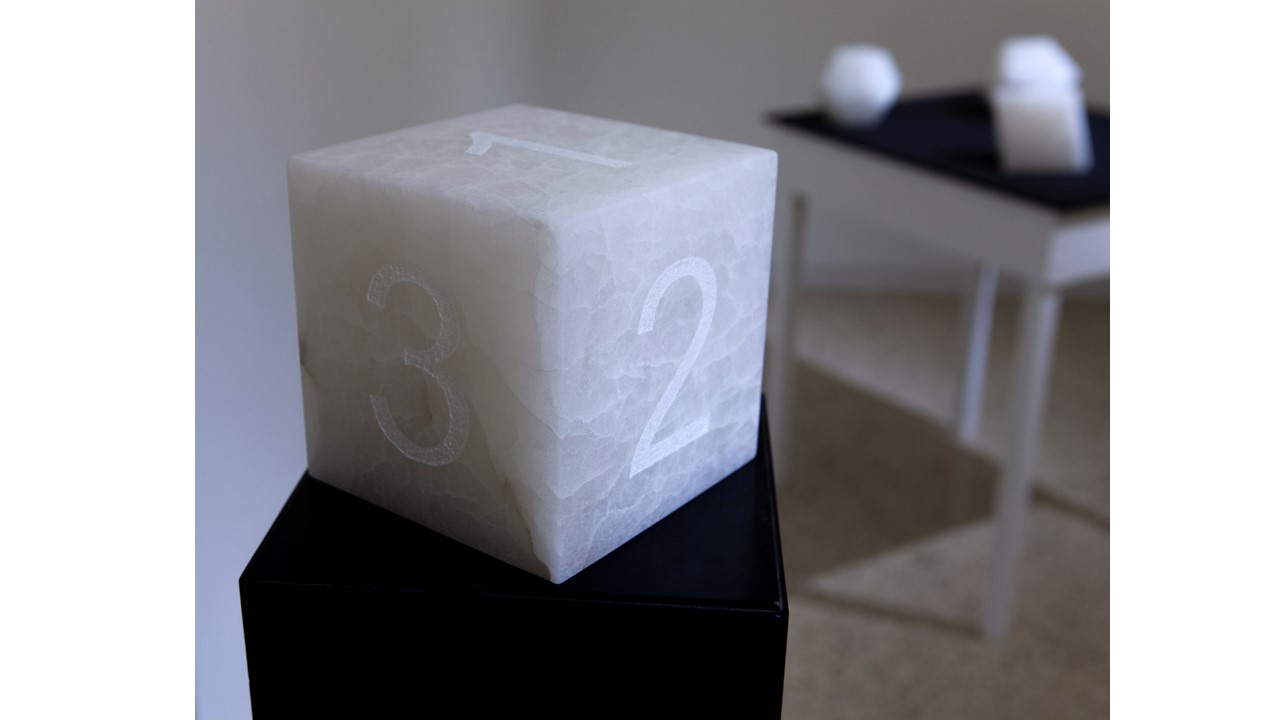 "The clouds (cube)", 2023. 14cm sideways.
