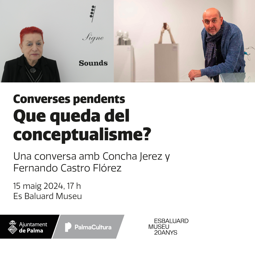 A conversation between Concha Jerez and Fernando Castro this Wednesday at Es Baluard Museu