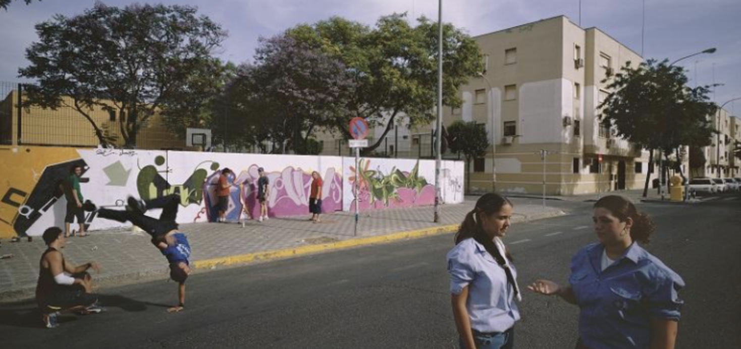 Claudio Zulian. "Sevilla Ciudad. Pino Montano", 2005. 150 x 300 cm. Work featured in the exhibition.