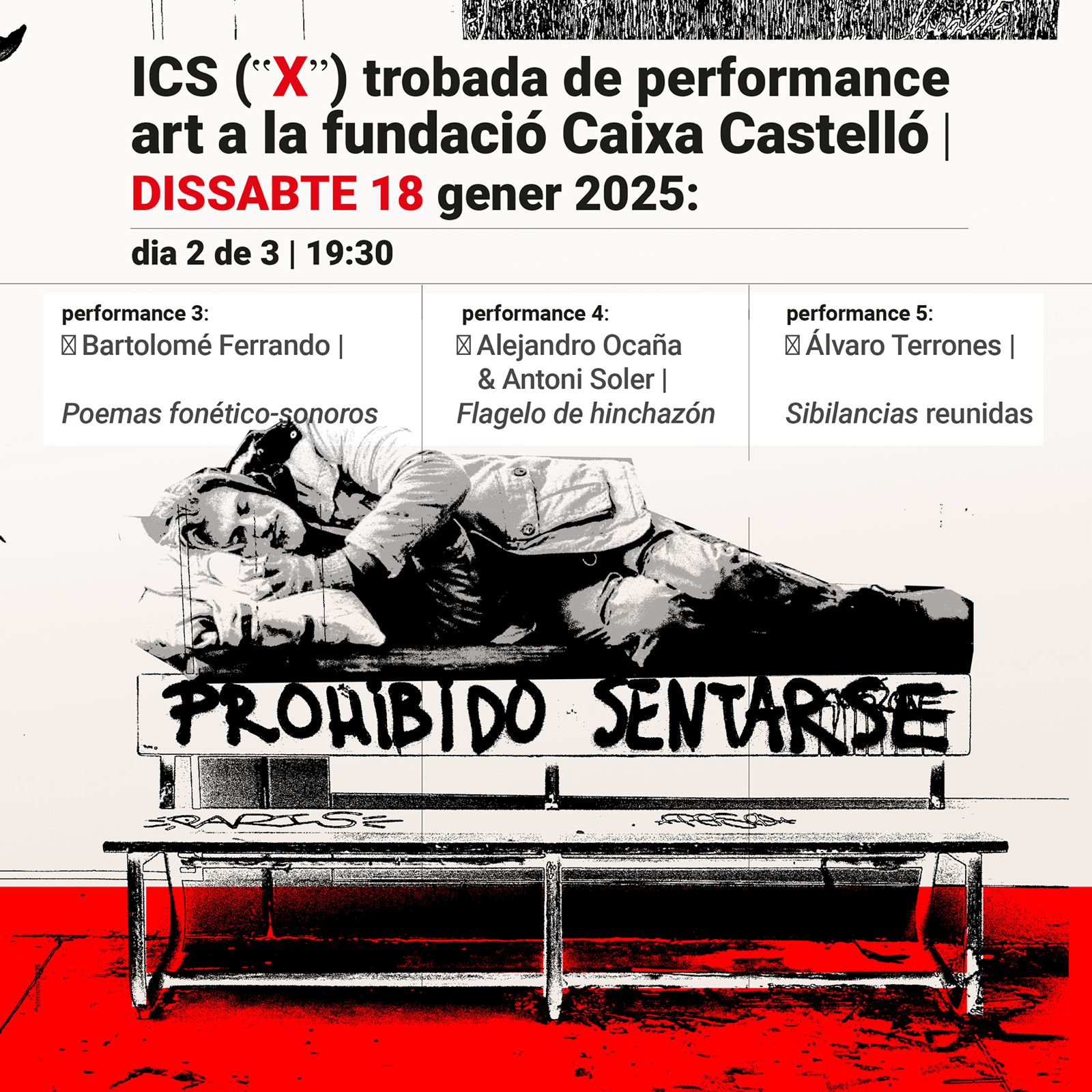 Bartolomé Ferrando en ICS («X») Jornadas de Performance Fundació Caixa Castelló